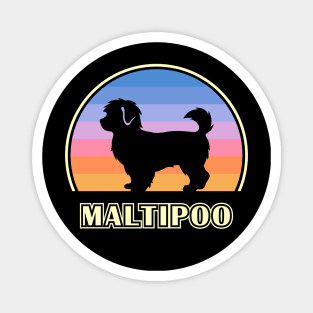 Maltipoo Vintage Sunset Dog Magnet